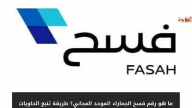 ما هو رقم فسح الجمارك الموحد المجاني؟ طريقة تتبع الحاويات