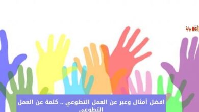 افضل أمثال وعبر عن العمل التطوعي .. كلمة عن العمل التطوعي