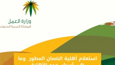 استعلام أهلية الضمان المطور 1446 وما هي أسباب عدم الأهلية