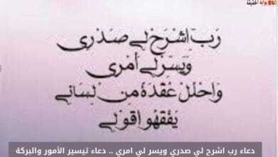 دعاء رب اشرح لي صدري ويسر لي امري .. دعاء تيسير الأمور والبركة ووالرزق 