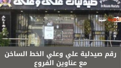 رقم صيدلية علي وعلي الخط الساخن مع عناوين الفروع