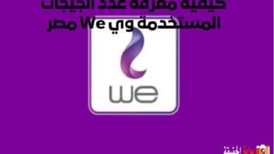 كيفية معرفة عدد الجيجات المستخدمة وي We مصر