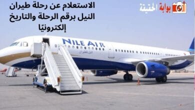 الاستعلام عن رحلة طيران النيل برقم الرحلة والتاريخ إلكترونيًا