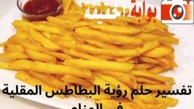 تفسير حلم رؤية البطاطس المقلية في المنام