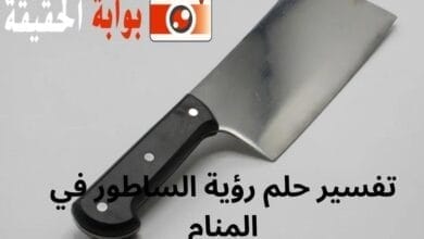 تفسير حلم رؤية الساطور في المنام