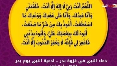 دعاء النبي في غزوة بدر .. ادعية النبي يوم بدر اللهم أنت ثقتي