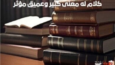 كلام له معنى كبير وعميق مؤثر