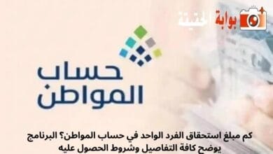 كم مبلغ استحقاق الفرد الواحد في حساب المواطن؟ البرنامج يوضح كافة التفاصيل وشروط الحصول عليه