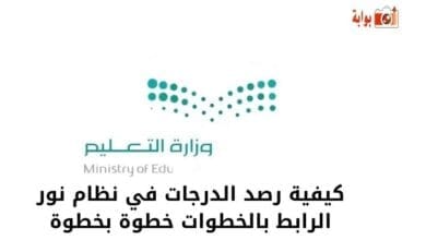 كيفية رصد الدرجات في نظام نور الرابط بالخطوات خطوة بخطوة