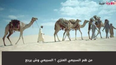 من هم السبيعي العنزي ؟ السبيعي وش يرجع