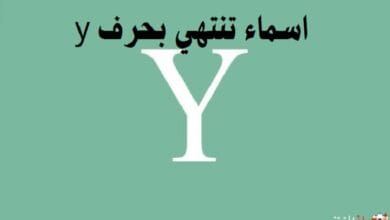 اسماء تنتهي بحرف y